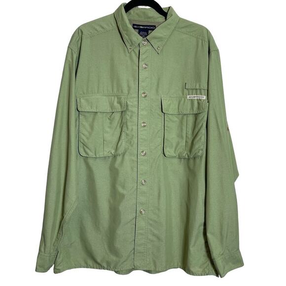 Exofficio Fishing Outdoor Long Sleeve Shirt Vented Chest Pockets Men's Large - Picture 1 of 9